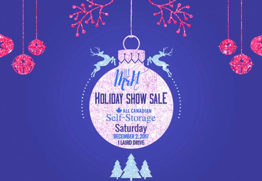 theMKRT Holiday Show Sale poster, Saturday December 2, 2017 at 1 Laird Drive