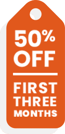 50% off first three month Tag