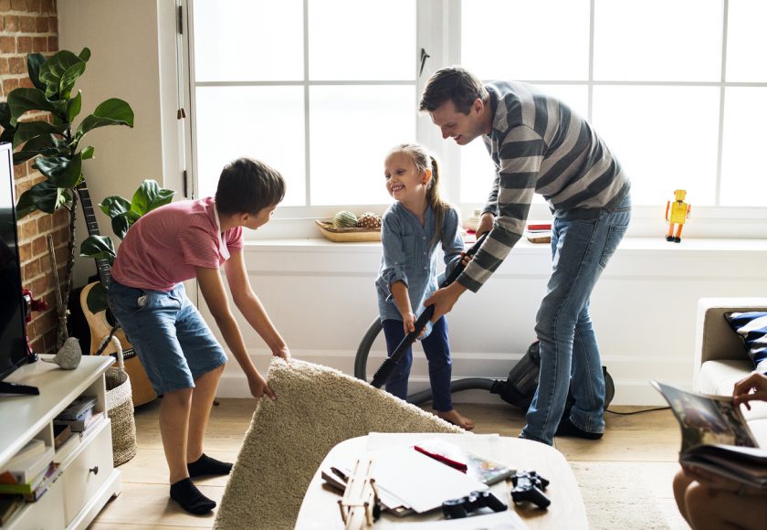 Kids helping house chores